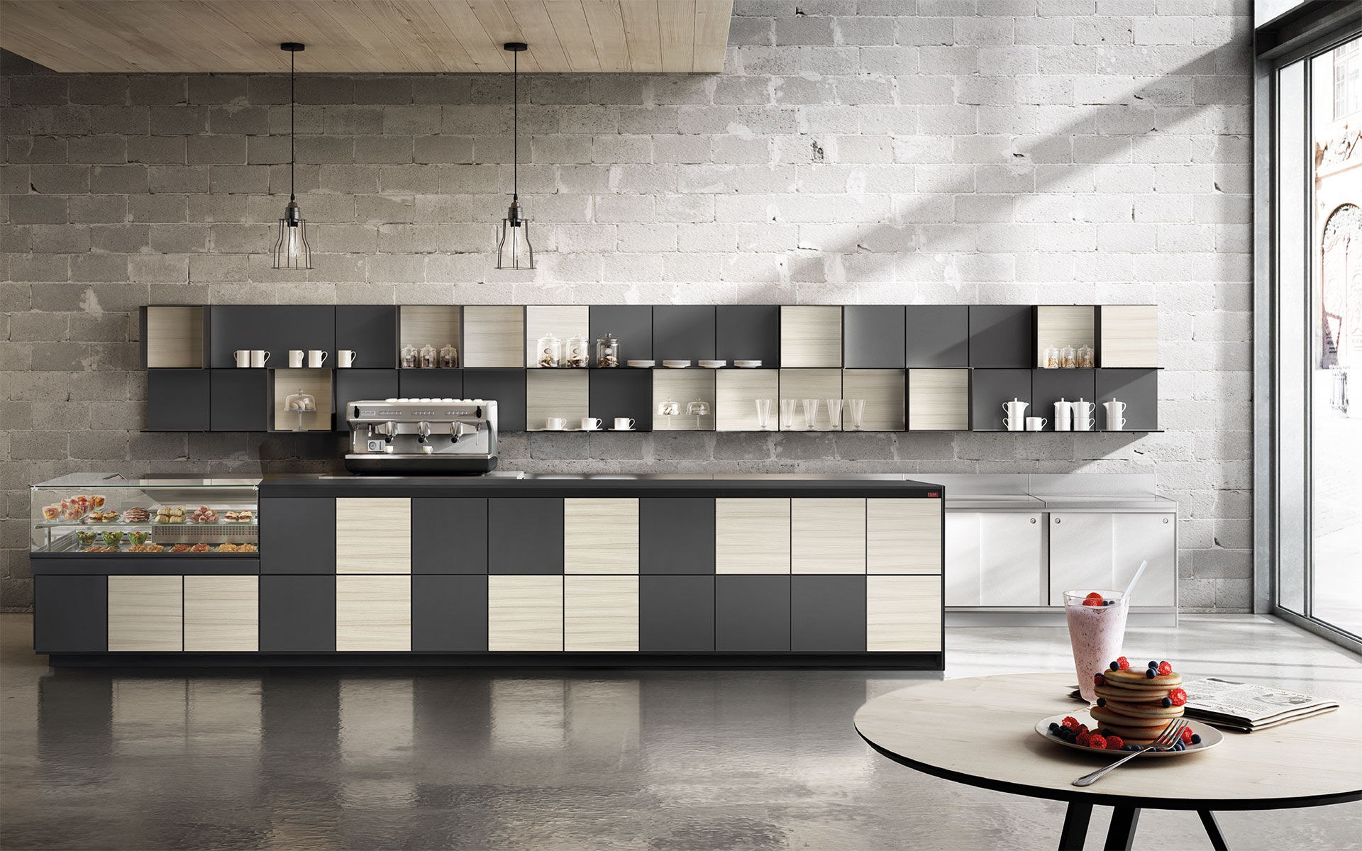 Linearità e proporzione estetica permetteranno di soddisfare ogni gusto e tendenza per un Arredamento Bar Semplice e molto altro. Un’esperienza di ospitalità e benessere per voi e i vostri clienti, creata con oltre 50 anni di esperienza.