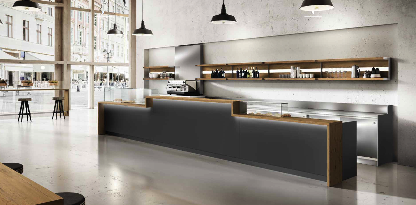 Linearità e proporzione estetica permetteranno di soddisfare ogni gusto e tendenza. Ideale per Arredamento caffetterie moderne e non solo. Un’esperienza di ospitalità e benessere per voi e i vostri clienti, creata con oltre 50 anni di esperienza.