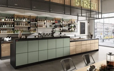 Il legno come elemento d’arredo per un locale bar